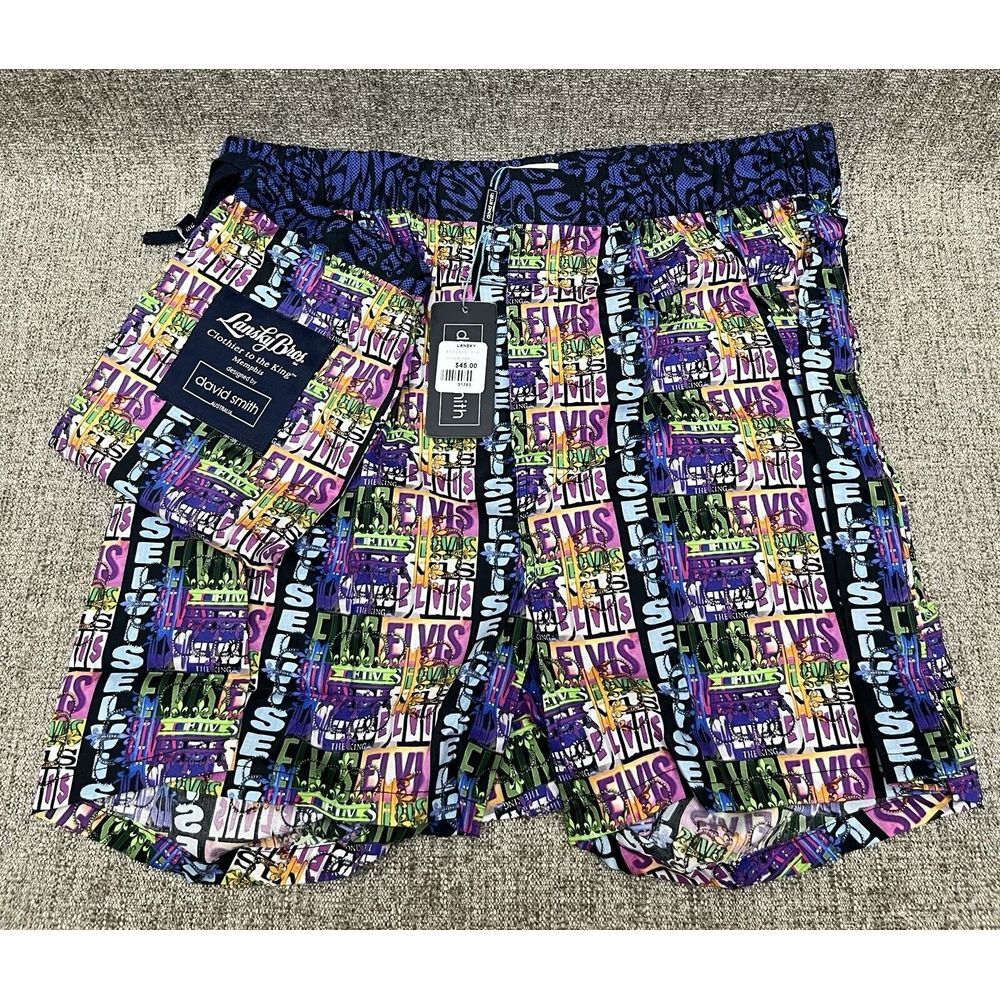 NWT Lansky Bros Boxer Shorts Underwear Elvis Music Sz Colorful 2XL David Smith